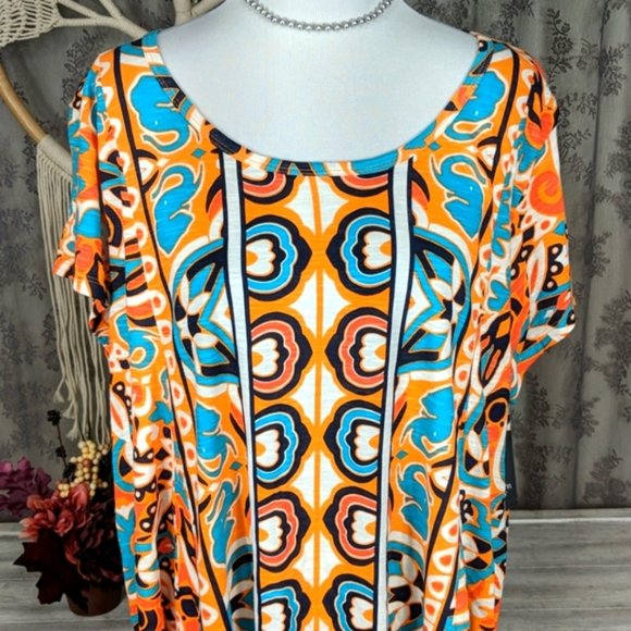 Crown and Ivy bright geometric elephant print dress - Picture 3 of 12